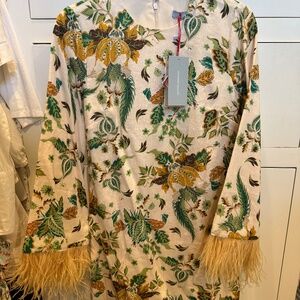 Nat Note Dillards Antonio Milani Birdie Feather Dress NWT size 4